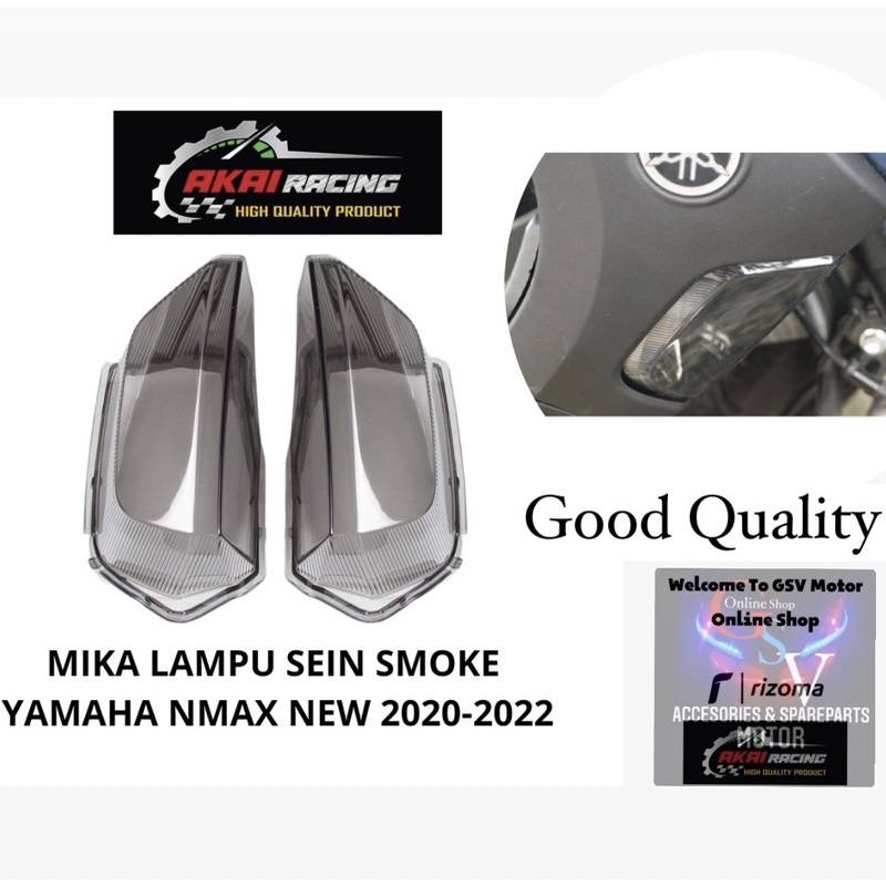 Mika Sen Nmax New Original Akai 100% Mika Sein Smoke Nmax New 2020-2022 Mika Lampu Sein Depan Nmax N