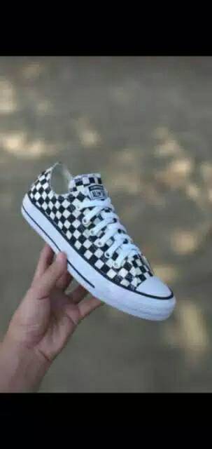 Sepatu converse murah motip catur tanpa box