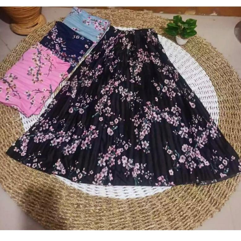 "AUD.21Jl22м" [Farha Hijab] ROK PLISKET / ROK PLISKET MOTIF BUNGA / ROK PLISKET MOTIF PREMIUM / ROK 