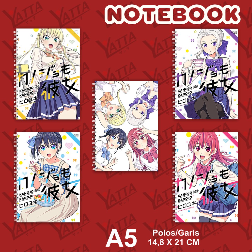 

Notebook Anime ukuran A5 14,6 cm x 21 cm Kanojo mo Kanojo YOTAKUSHOP
