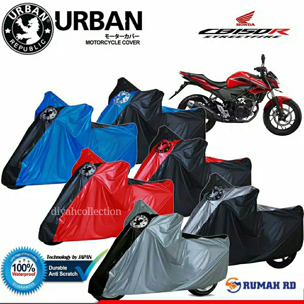 Urban / Cover Motor Honda CB150R Street Fire 100% Waterproof / Aksesoris Motor CB150R
