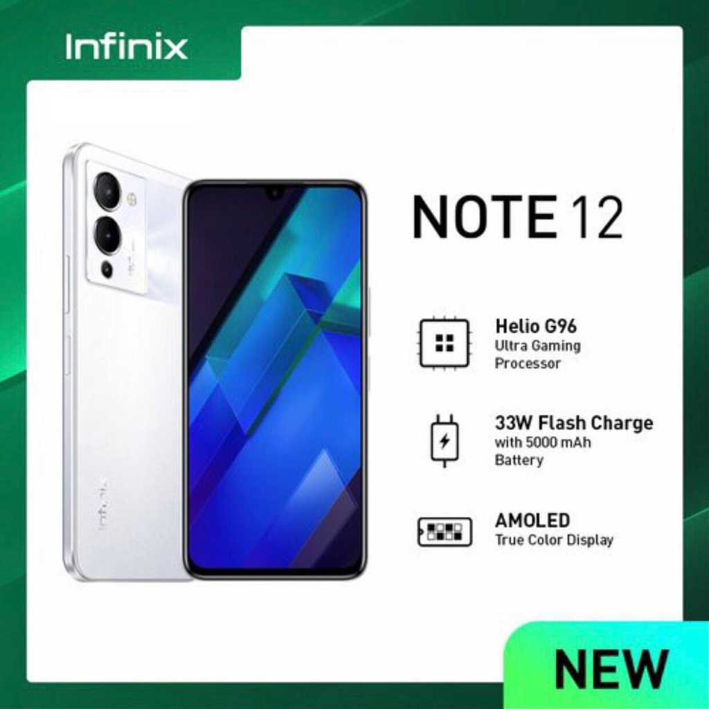 Infinix Note 12 [8GB+128GB - 8GB+256GB] Helio G96 | 50MP Triple Camera | 6.7&quot; AMOLED | 5000mAh | Garansi Resmi Infinix 1 Tahun