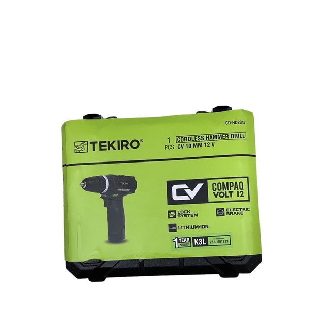 MESIN BOR BATERAI TEKIRO 12V CORDLESS HAMMER DRILL