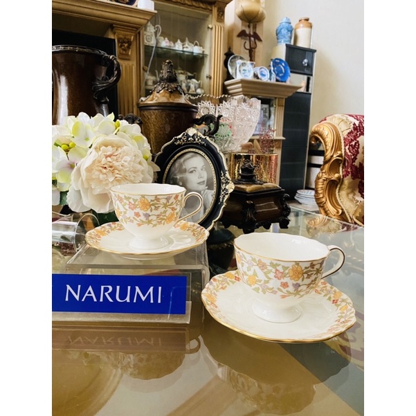 Tea Cup Saucer Narumi fitria 2 Set Mewah Cantik