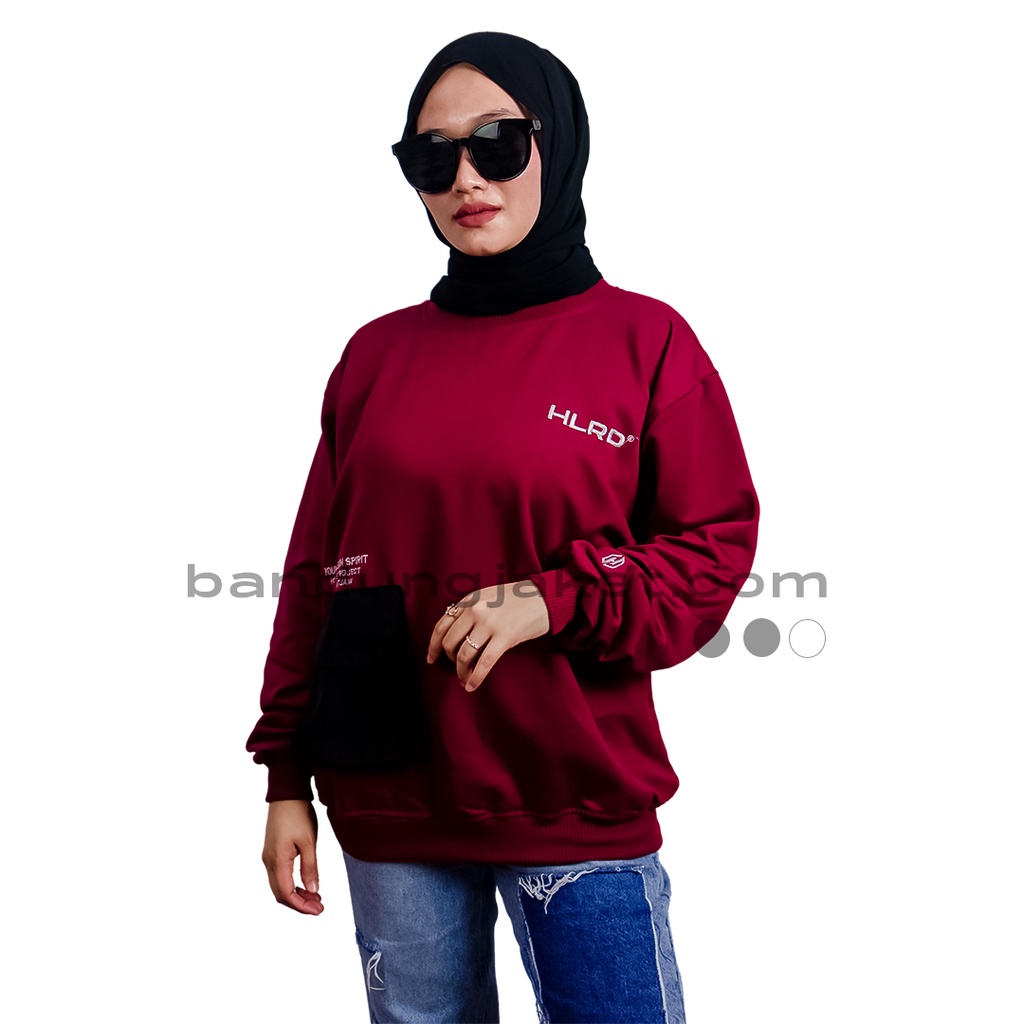 HOLYRIDER Sweatshirt Pocket Down Maroon