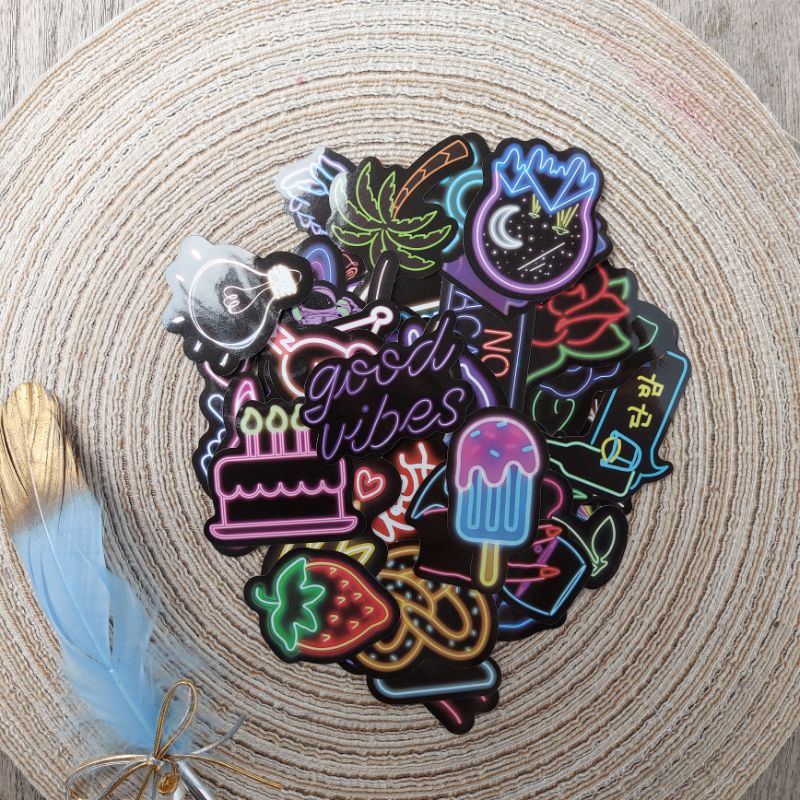 

10pcs Sticker Laptop Graffiti Punk LED Vibes 2