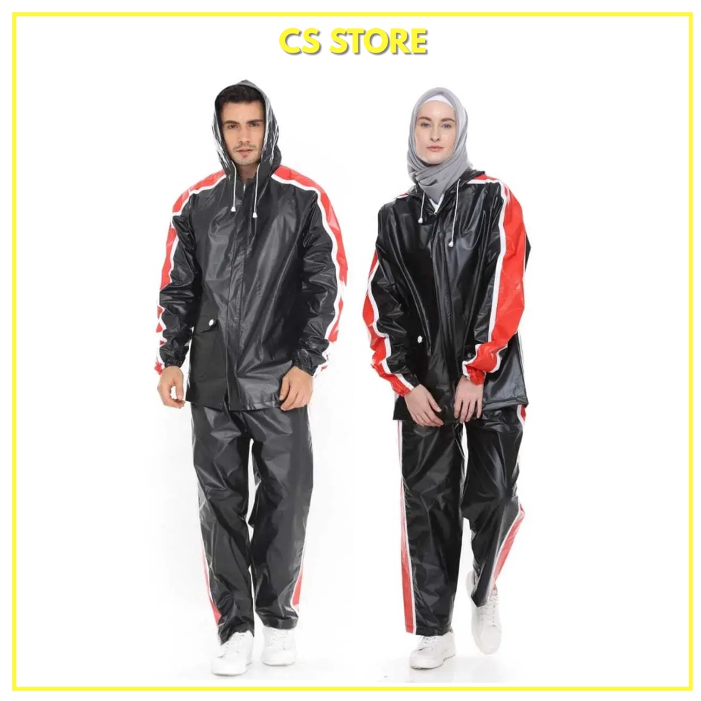 Mantel Hujan Jas Hujan Setelan Pria Wanita Dewasa Baju Hujan LJM Raincoat Original Jas Ujan
