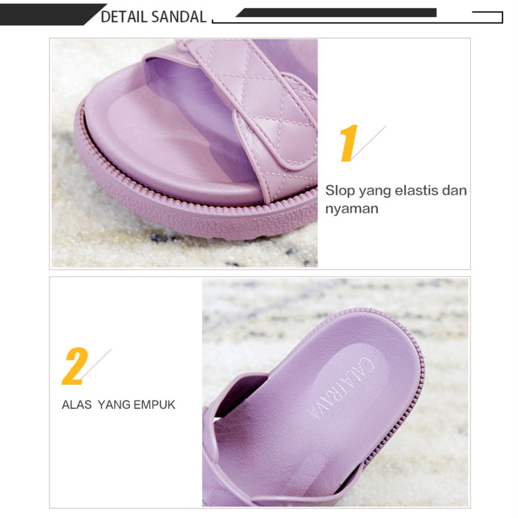 1604-2 [CALATRAVA] Sendal Jelly Sandal Wanita Rumahan Sandal Selop | Sandal Karet Slop | Sendal Pita Wanita | Sandal Tali | Sandal Bunga Wanita