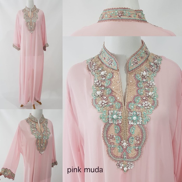 gamis kaftan bordir karina
