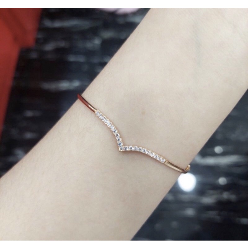 Gelang aurel lotus gold bangle kadar 375/8k