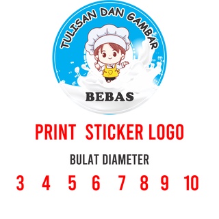 Jual Print stiker logo - cetak stiker logo - sticker logo custom Bulat ...