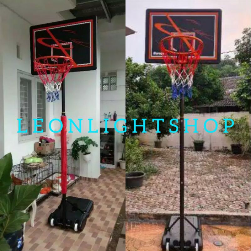 BERWYN STAND BOLA BASKET PORTABLE HITAM/ RING BASKET STANDING/ RING BASKET ANAK DAN DEWASA