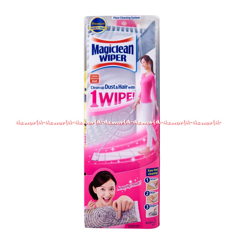 Magiclean Wiper Clean Up Dust &amp; Hair Alat Pel Pakai Tissue Pelan Mop Magic Clean Magicclean Tissu Mop Pembersih Lantai Untuk Debu Dan Rambut Magik Klin Kain Tongkat Pel Model Tissue Basah Tissu