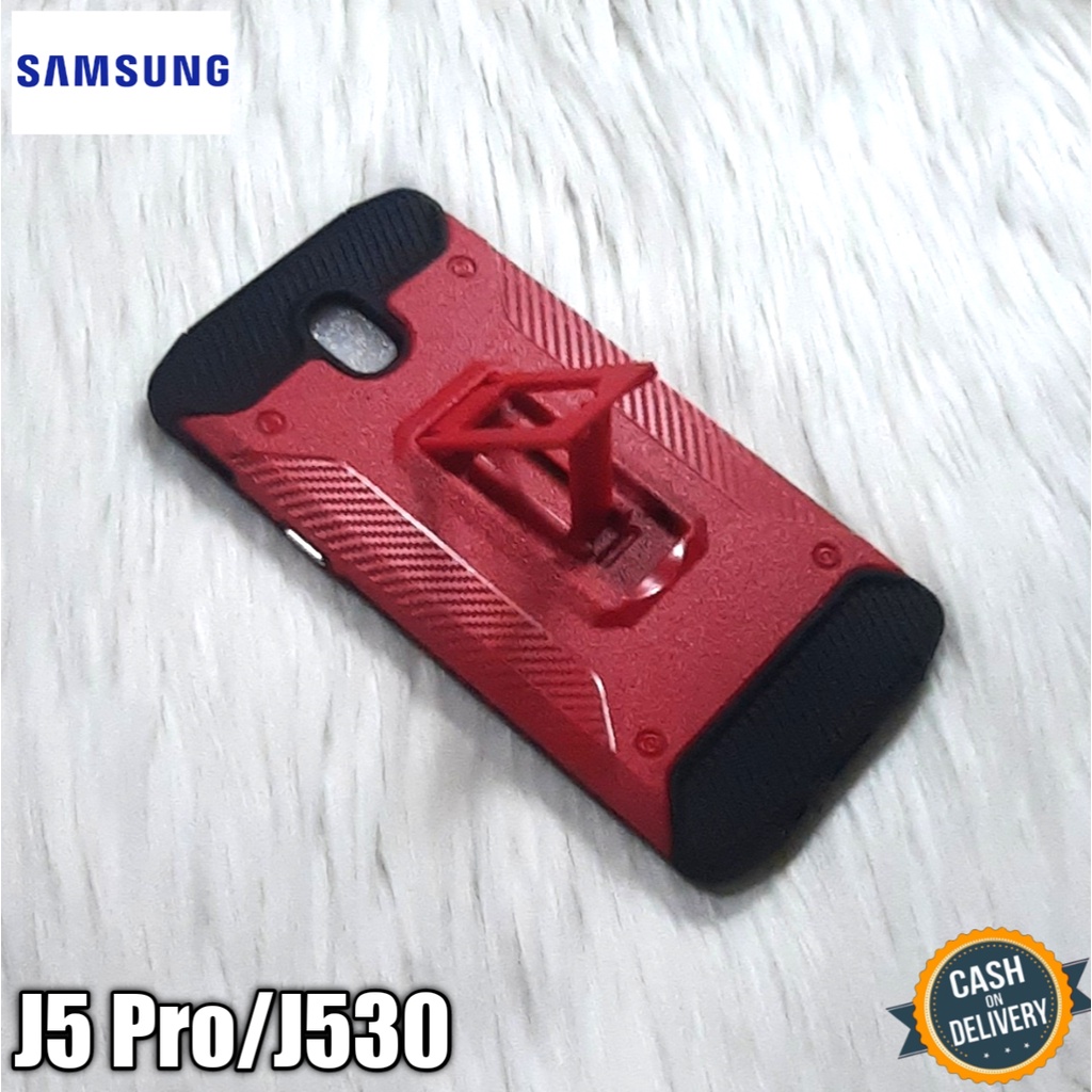 case standing iron for samsung J5 pro casing hp hardcase