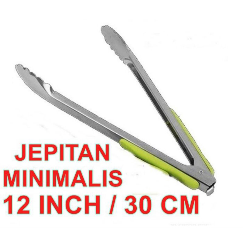 CAPITAN MAKANAN MINIMALIS 12 INCH KOMODO STAINLESS - JEPITAN KUE - CAPIT