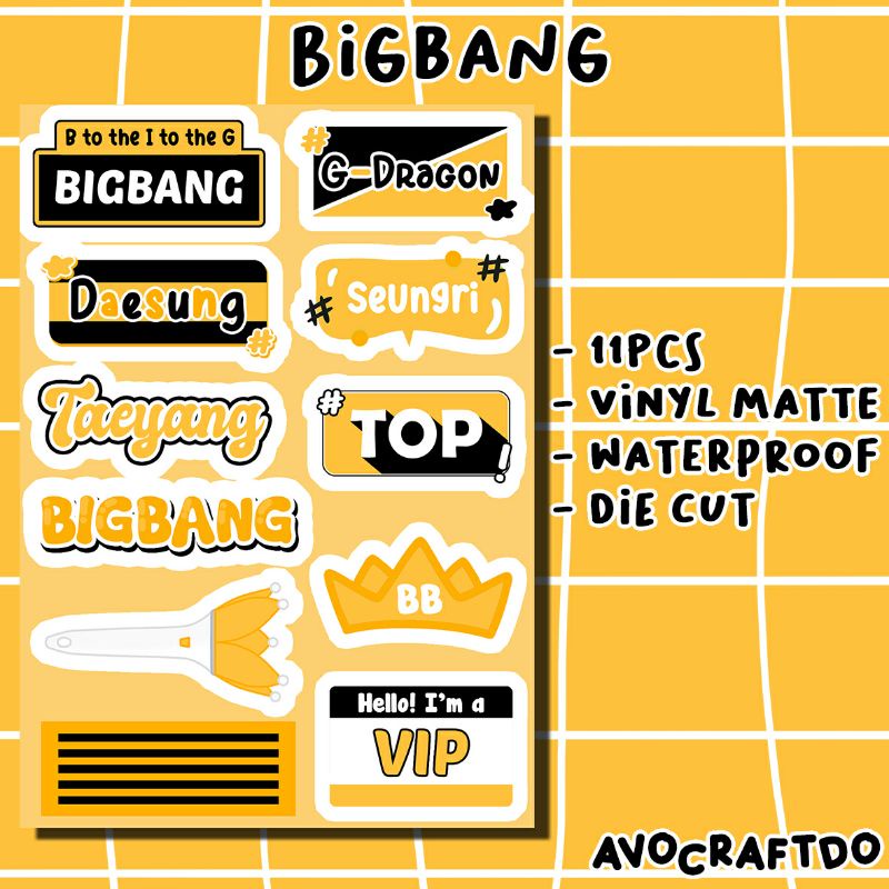 [ AVOCRAFTDO ] Sticker Kpop BIGBANG die cut