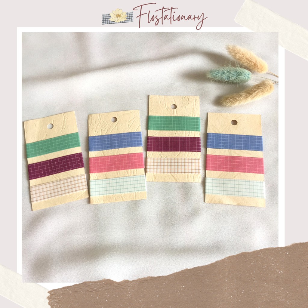

[FS] Grid Washi Tape Sample Share 3*50cm / Washitape Bookmark
