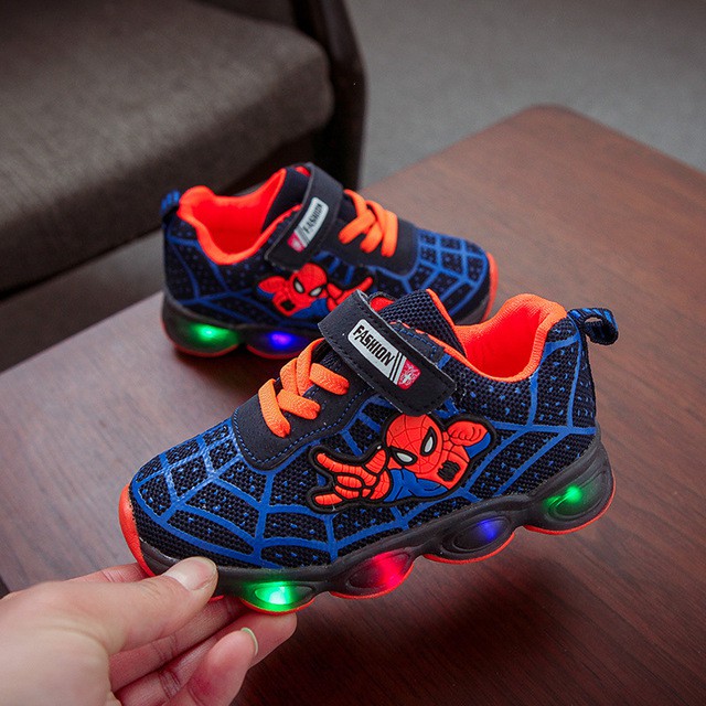 Sepatu LED Sneakers Kids Shoes dengan Lampu LED Sepatu Anak Laki Size 21-35 Usia 1-8 Tahun