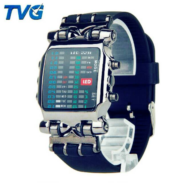 JAM TANGAN LED SHIRINE SHARK TVG ORI