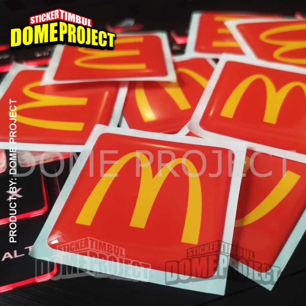 STIKER MOTOR KEREN MCD LOGO STIKER 3D RESIN LENTUR STIKER OUTDOOR STIKER RESIN AKSESORIS SEPEDA MOTOR