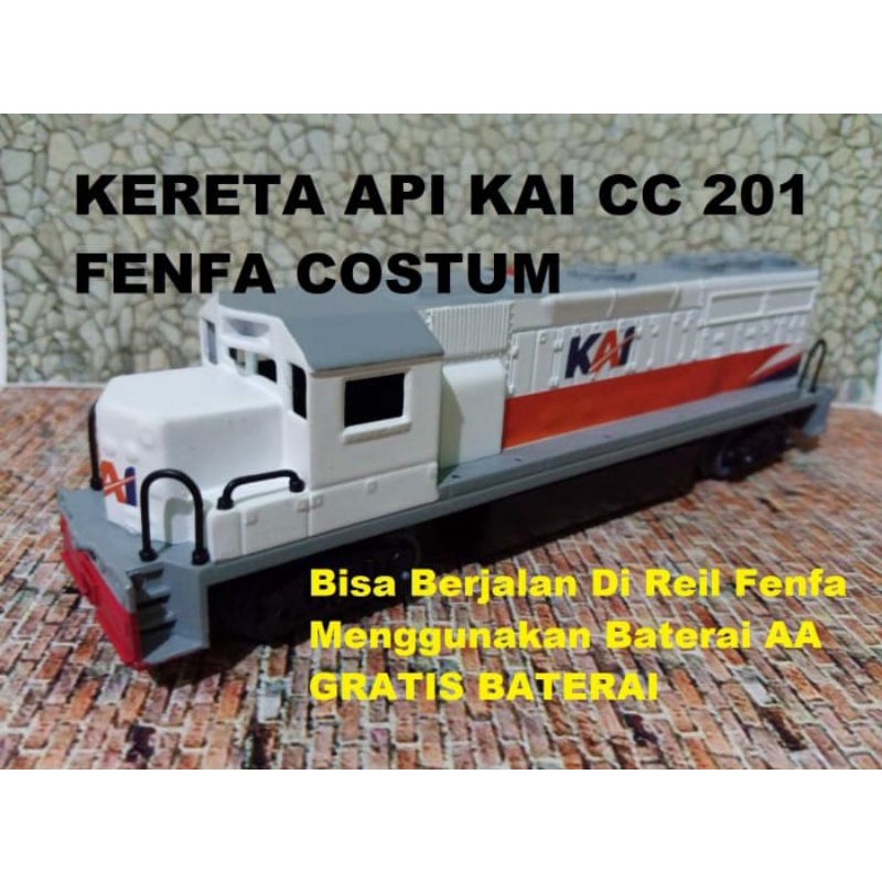 Mainan Lokomotif Kereta Api KAI CC 201 Fenfa Costum