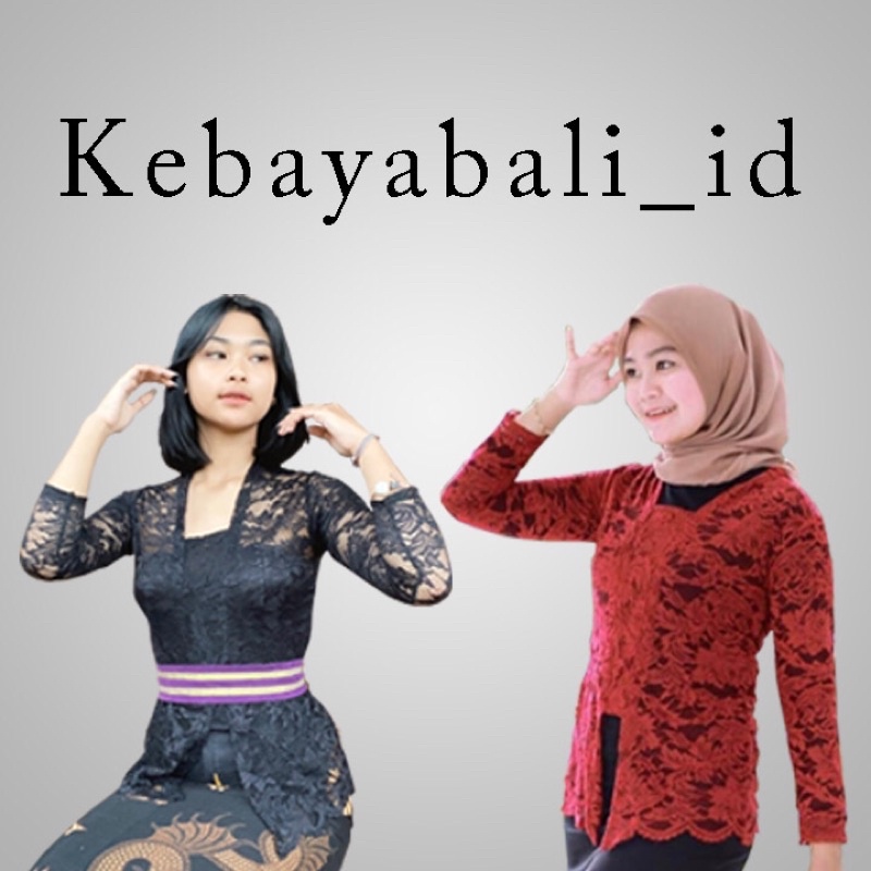 Kebaya Bali Brokat Sofia Bed Kutu Baru Full Stretch Atasan Tradisional Lengan Panjang