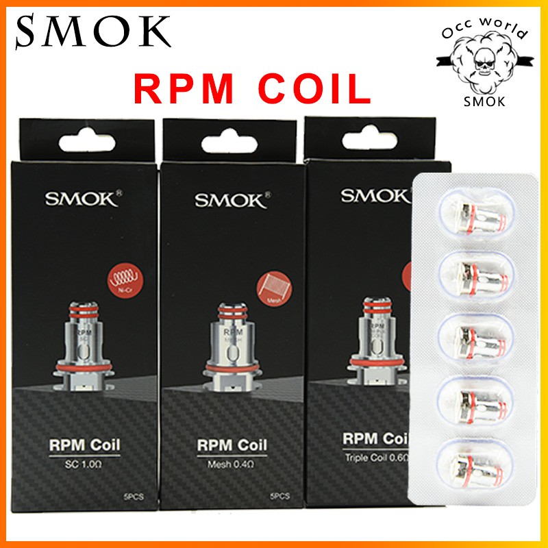 Jual 5pcs Coil Smok RPM Replacement - Smok RPM Coil Pod Vape Salt -0.4 ...