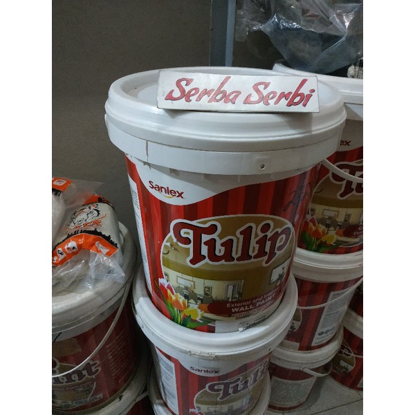 (18KG TULIP) Cat air tembok Wall paint 18kg Tulip paint Sanlex brand (instant area pekanbaru)