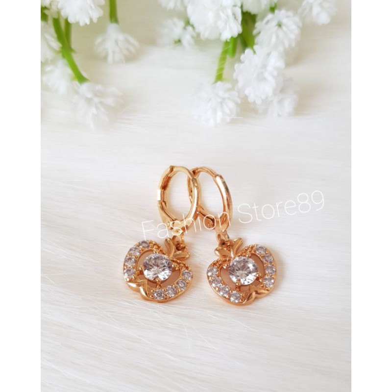 Anting Fashion Apel xuping anting fashion import Apple permata anting jurai xuping