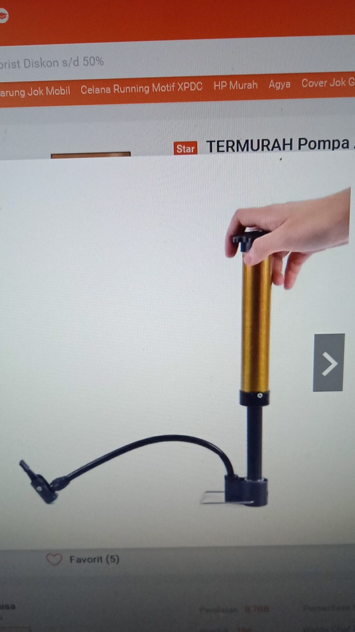 Termurah Pompa Angin Manual Mini Ban Sepeda Bola Kasur Karet Portable