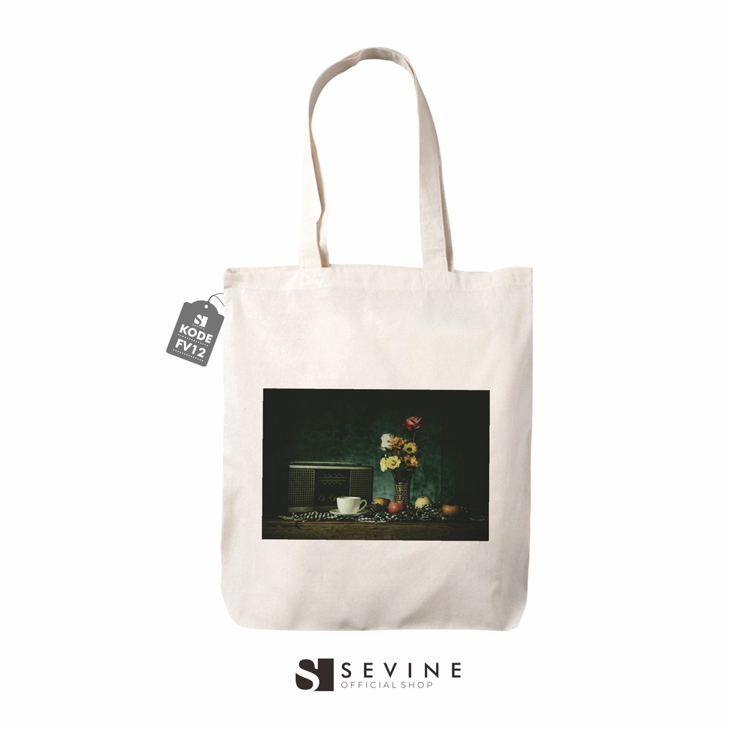 Sevine Totebag Tas Wanita Tote Bag Resleting Aesthetic Vintage - FV