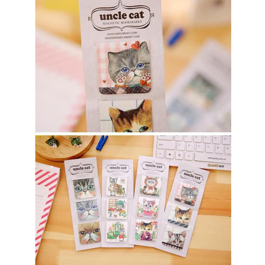 

BEST SELLER Korean Cat Bookmark ,Pembatas Buku /Kertas Magnet Kucing Alat Tulis TERJAMIN