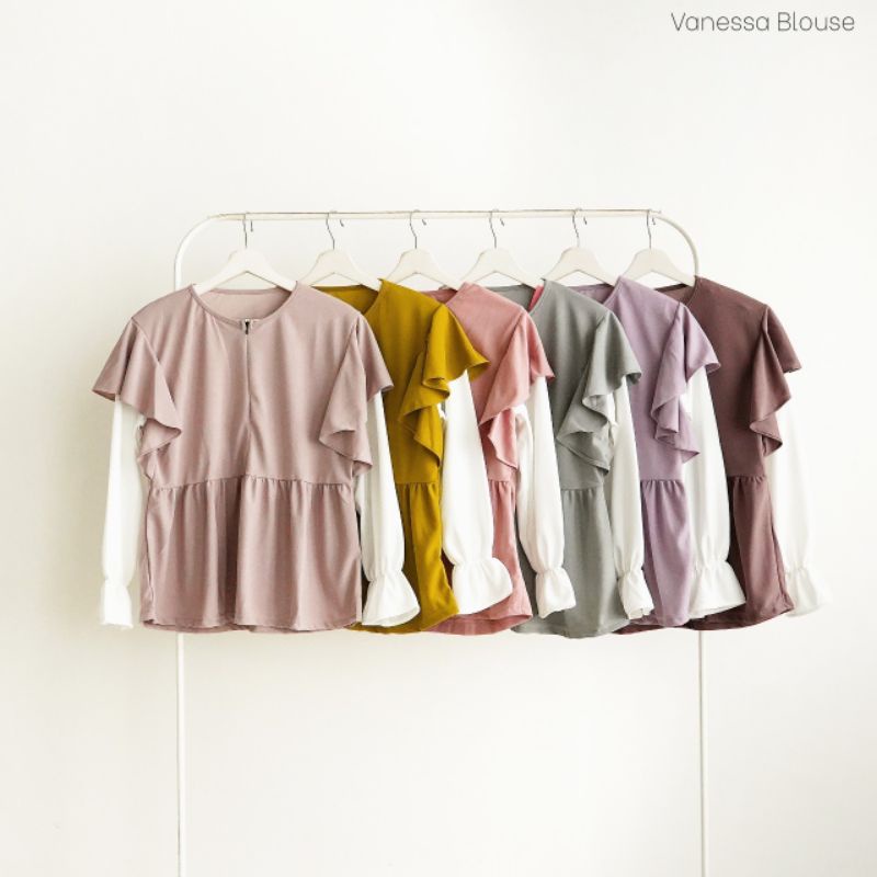 Simply Blouse / Blouse Atasan Polos / Blouse Atasan Wanita Murah Bahan Wafel Velvet