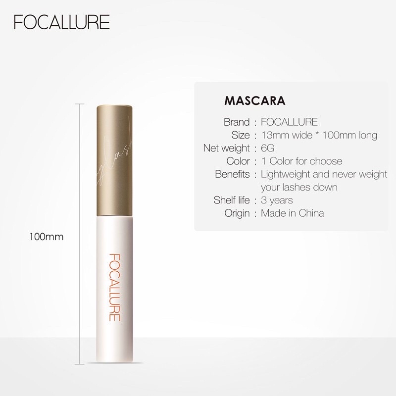 FOCALLURE Curling Eyelash tahan air Mascara FA169