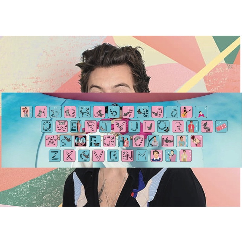 

STICKER KEYBOARD HARRY STYLES ALL SIZE UNTUK SEGALA UKURAN UNIVERSAL VINYL GLOSSY