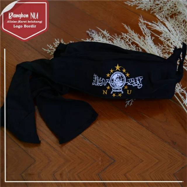 Blangkon NU Hitam Bordir Putih Peci NU Songkok NU Nahdlatul Ulama