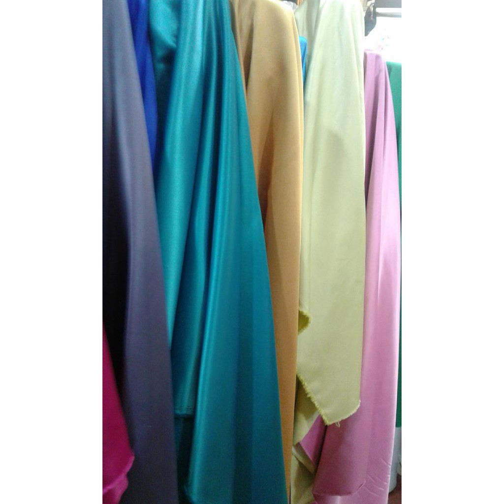 Kualitas Terbaik kain-bahan satin bridal lebar 1,50m warna lengkap barang grade A STOK TERBATAS