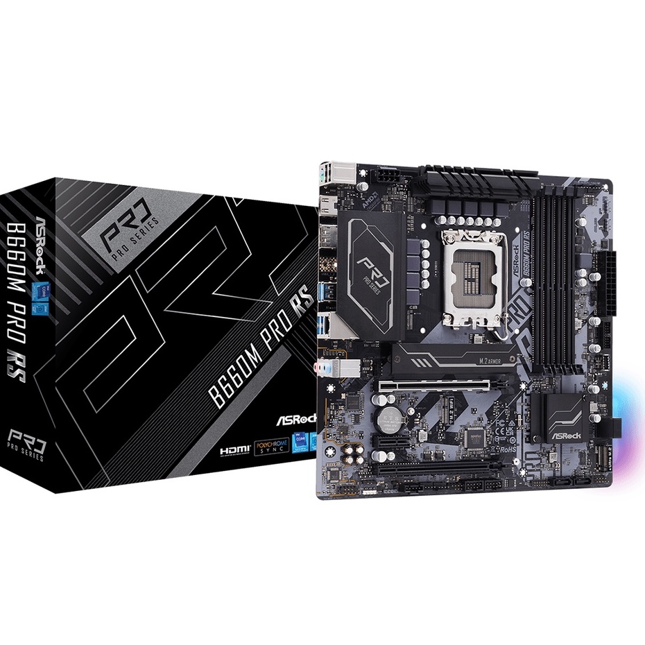 ASROCK MOTHERBOARD Intel Gen B660 mATX B660M PRO RS