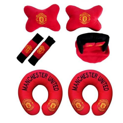 Paket Bantal traveling interior mobil manchester united bantal headrest MU