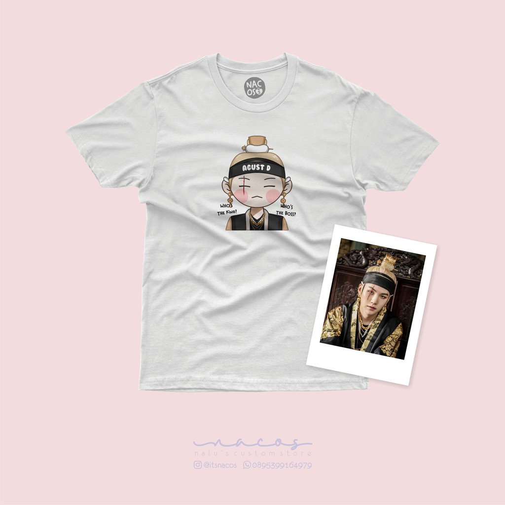 Agust D Daechwita Suga BTS Tshirt Tee Kaos Custom + Freebies