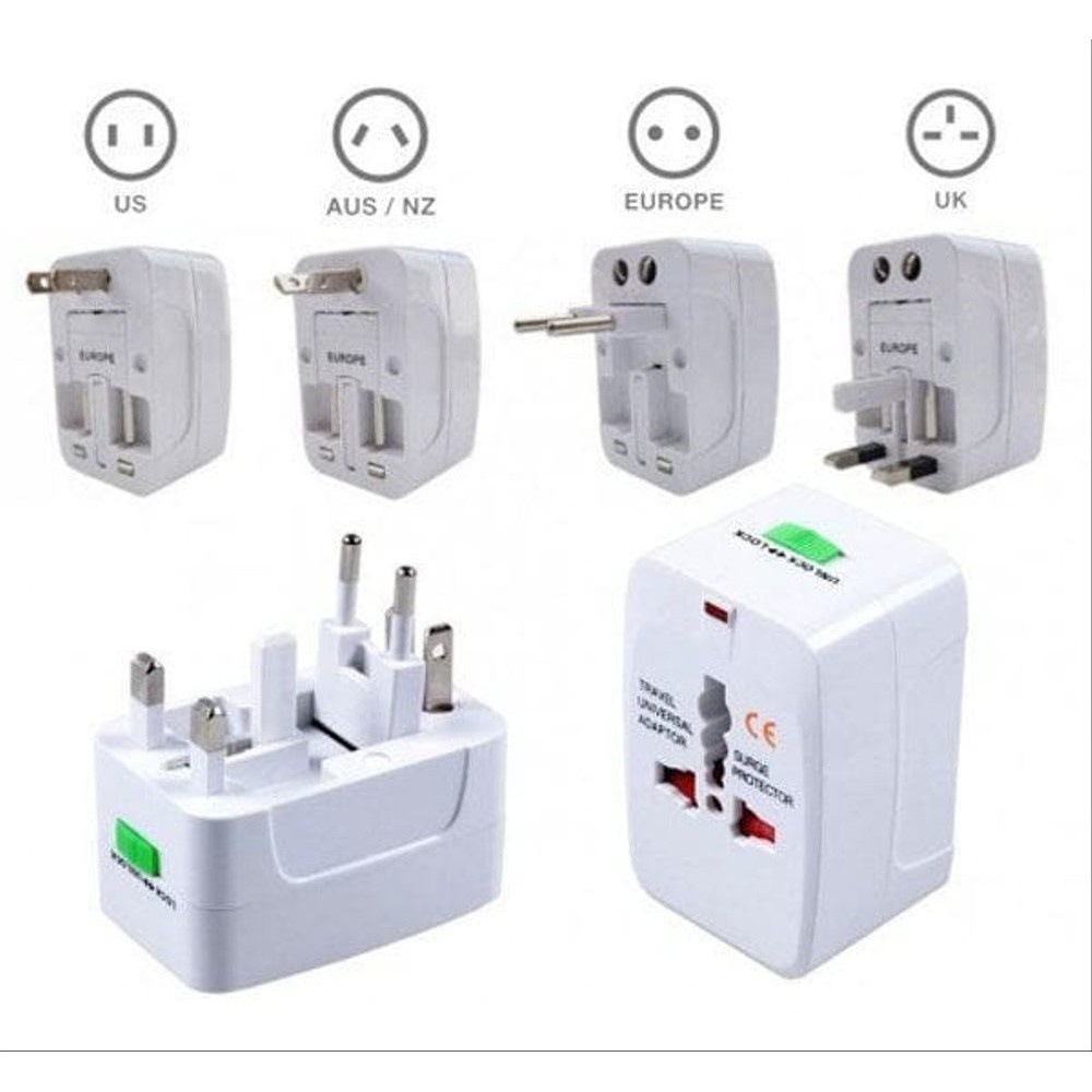 Universal  Travel Adaptor All In 1 Home Adaptor EU AU UK US Plug Colokan Stop Kontak  International