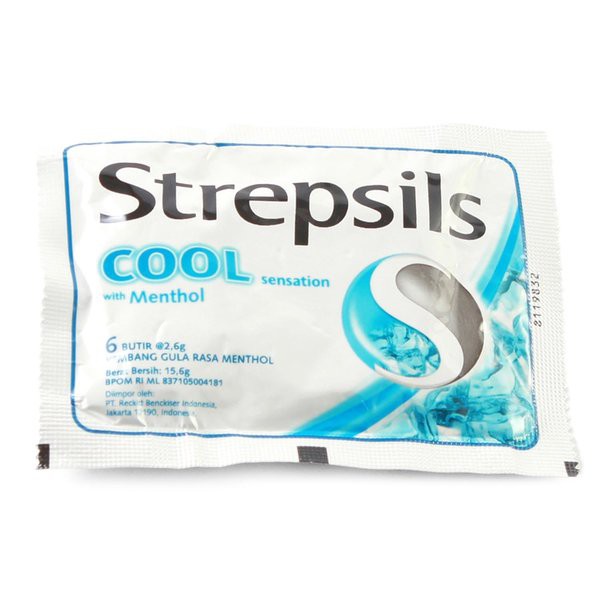 

STREPSILS Cool Sore Throat Candy - Pemen Mint Pelega Tenggorokan 6x