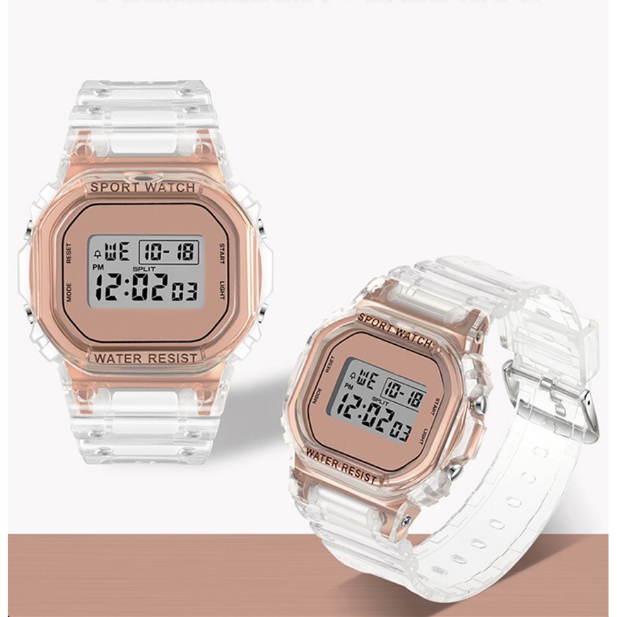 Jual Jam Tangan Digital Wanita Jam Tangan Digital Transparant Jam