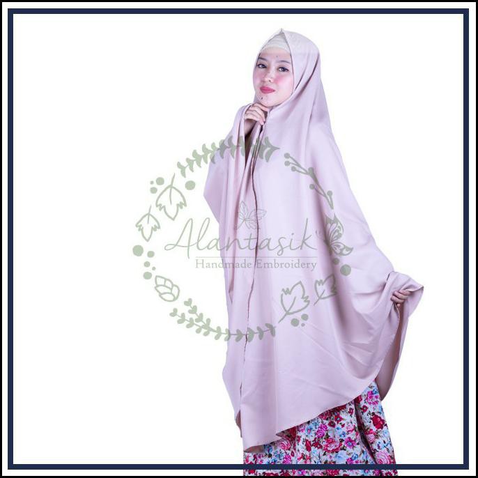 Jilbab Super Jumbo Mosscrepe Xxxl Non Pet Hijab Syari Moscrepe Semi Mukena