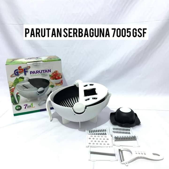 ALAT PARUTAN SERBAGUNA BASKOM / MANGKOK TIRISAN SAYUR MULTIFUNGSI 7 IN 1 GSF G-7005 / GSF G7005 / GSF 7005