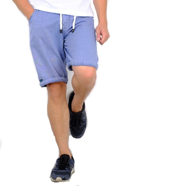 Celana Jeans Cowok Moureen Bf Boyfriend Cut Crop Unfinished Fring 2568EO  Pendek Denim Soft / Pria P