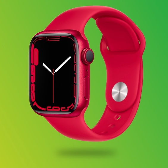 Watch Series 7 41mm 45mm Red with Red Sport Band