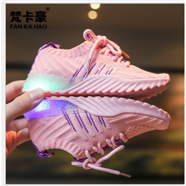 SEPATU SNEAKER ANAK TRENDY / RUNNING SHOES LED