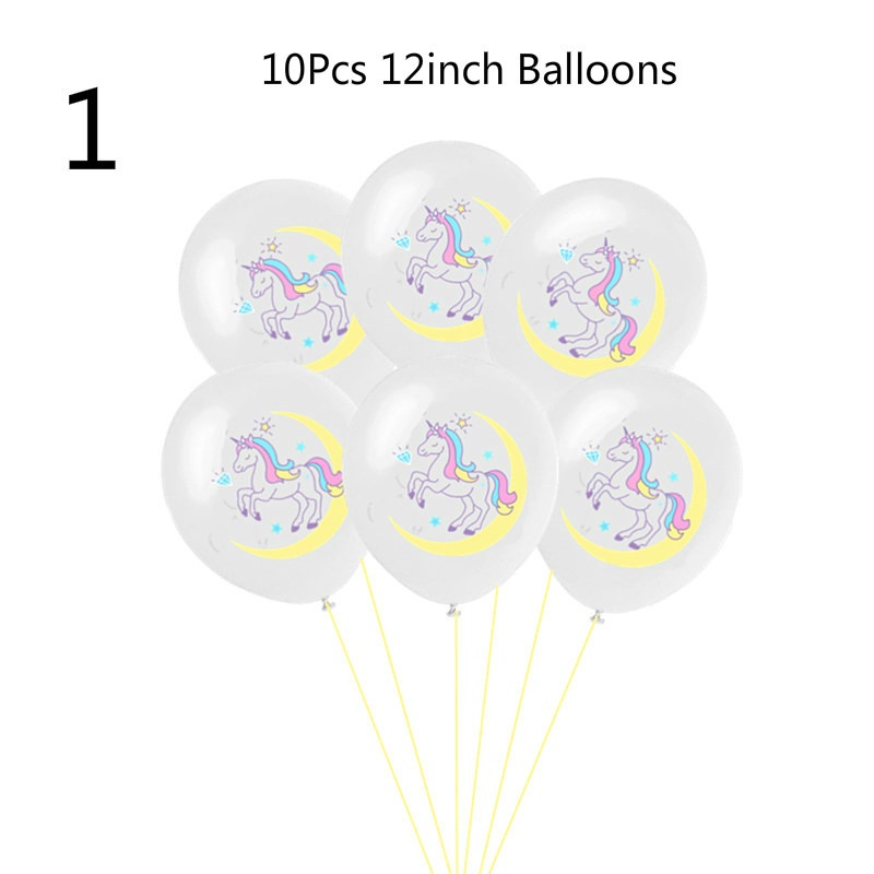 10Pcs 12inch Unicorn Party Decoration Pink Latex Confetti Balloons