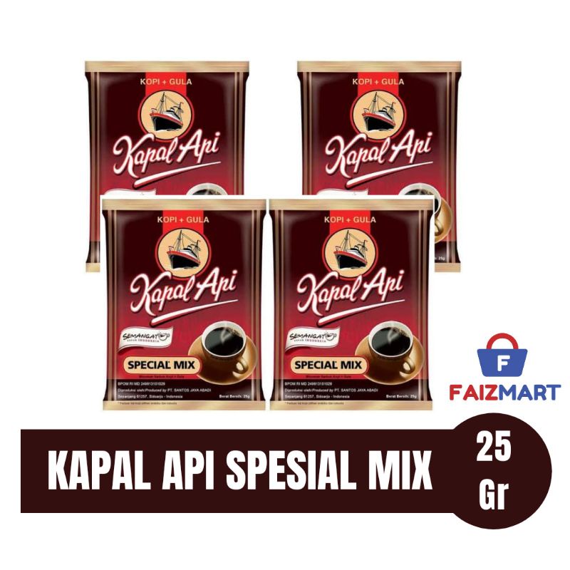 

Kopi kapal api spesial mix 1 renceng (10pcs) 25gr